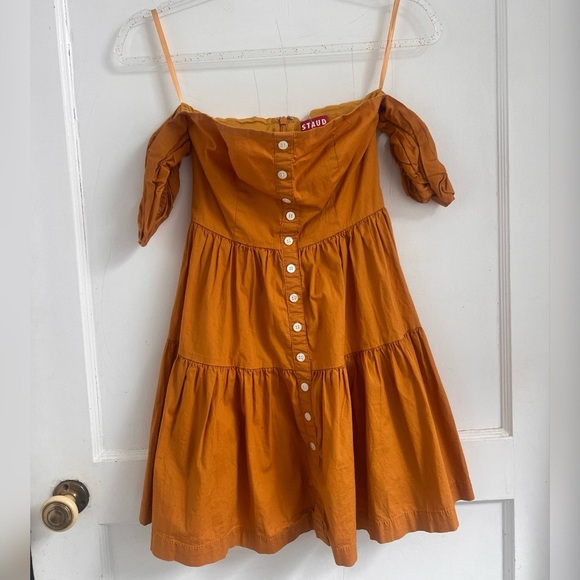 STAUD
Elio Off-Shoulder Mini Dress Size 00 $502 - Picture 2 of 7